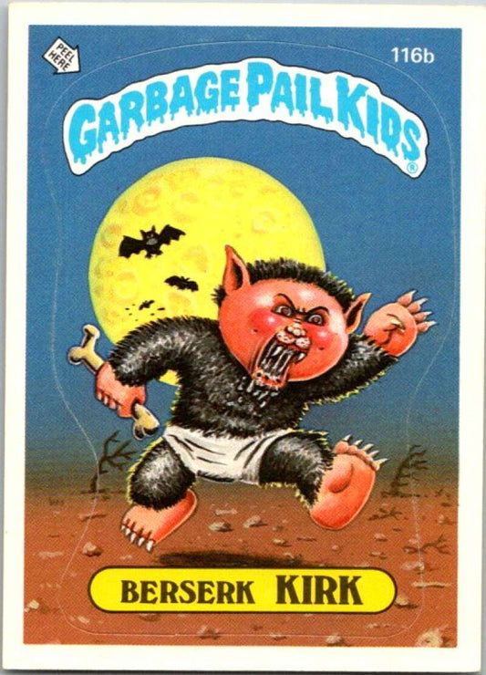 1986 Topps Garbage Pail Kids Series 3 #116b Berserk Kirk  V72874 Image 1