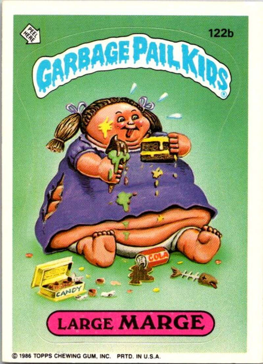 1986 Topps Garbage Pail Kids Series 3 #122b Large Marge  V72884 Image 1