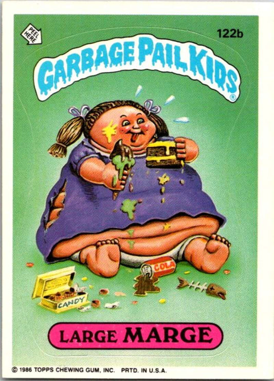 1986 Topps Garbage Pail Kids Series 3 #122b Large Marge  V72885 Image 1