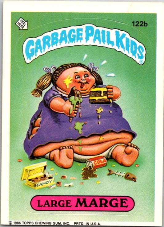 1986 Topps Garbage Pail Kids Series 3 #122b Large Marge  V72886 Image 1