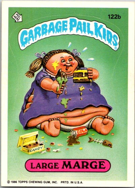 1986 Topps Garbage Pail Kids Series 3 #122b Large Marge  V72887 Image 1