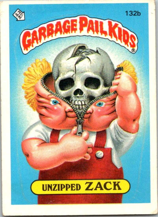 1986 Topps Garbage Pail Kids Series 4 #132B Unzipped Zack  V72900 Image 1