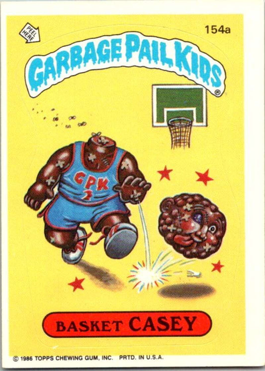 1986 Topps Garbage Pail Kids Series 4 #154A Basket Casey  V72918 Image 1