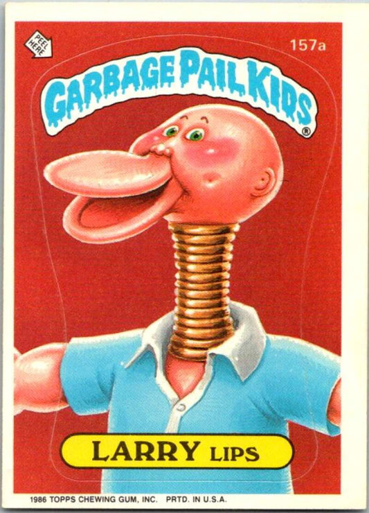 1986 Topps Garbage Pail Kids Series 4 #157A Larry Lips  V72920 Image 1