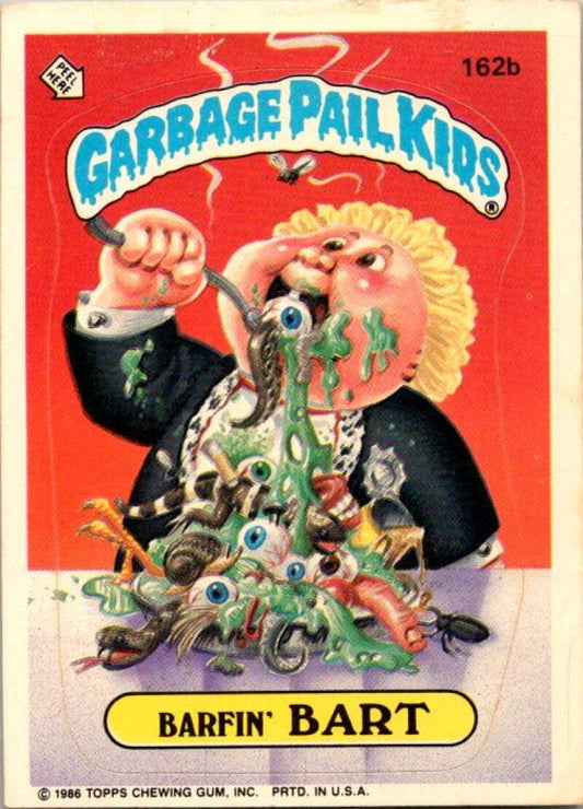 1986 Topps Garbage Pail Kids Series 4 #162B Barfin' Bart  V72927 Image 1