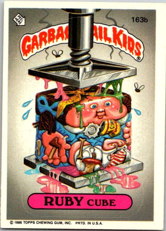 1986 Topps Garbage Pail Kids Series 4 #163B Ruby Cube  V72929 Image 1