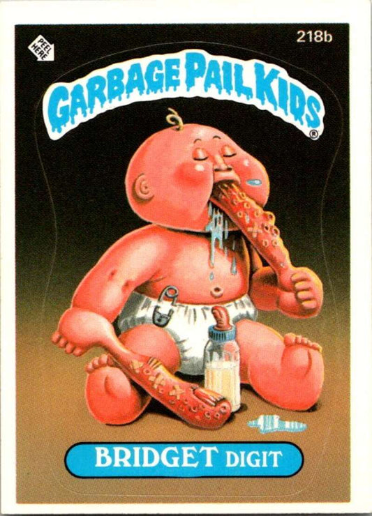 1986 Topps Garbage Pail Kids Series 6 #218B Bridget Digit  V72937 Image 1