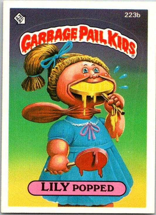 1986 Topps Garbage Pail Kids Series 6 #223B Lily Popped  V72938 Image 1