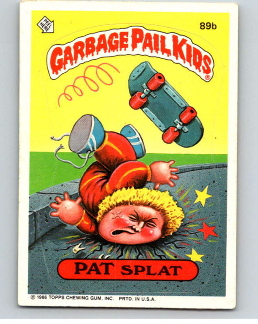 1986 Topps Garbage Pail Kids Series 3 #89b Pat Splat   V72971 Image 1