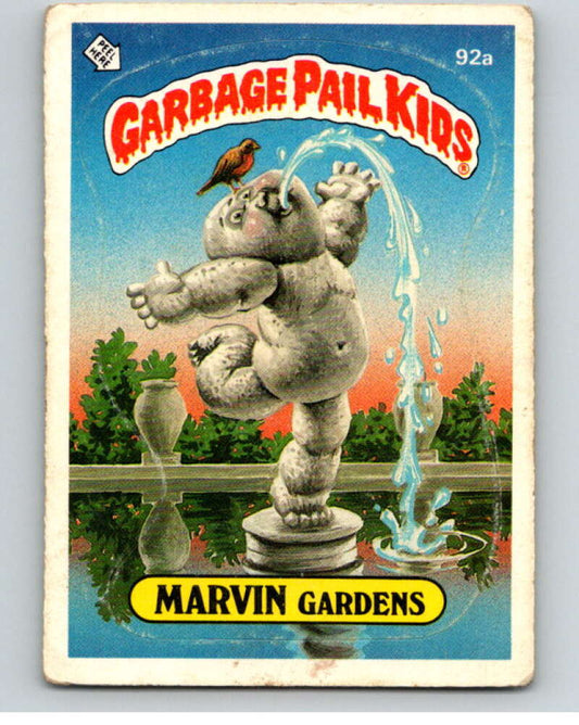 1986 Topps Garbage Pail Kids Series 3 #92a Marvin Gardens   V72978 Image 1