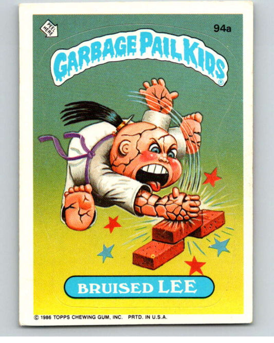 1986 Topps Garbage Pail Kids Series 3 #94a Bruised Lee   V72985 Image 1