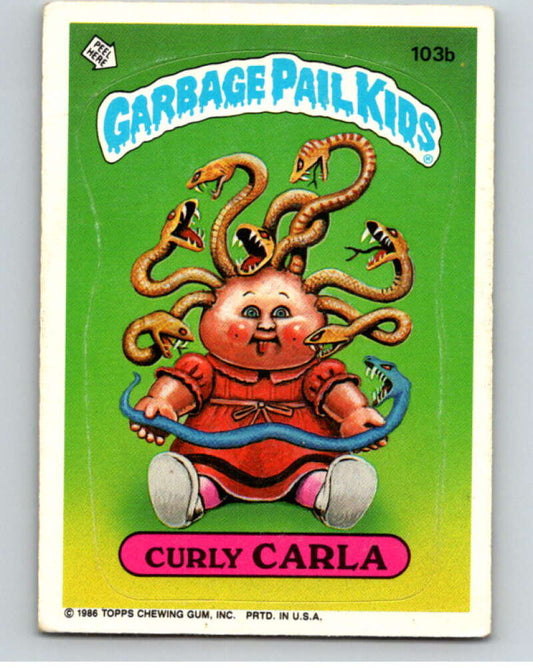 1986 Topps Garbage Pail Kids Series 3 #103b Curly Carla   V73004 Image 1
