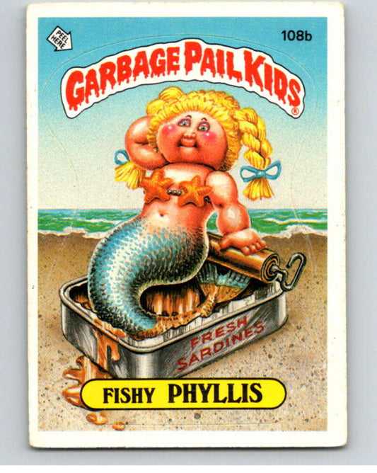 1986 Topps Garbage Pail Kids Series 3 #108b Fishy Phyllis   V73016 Image 1