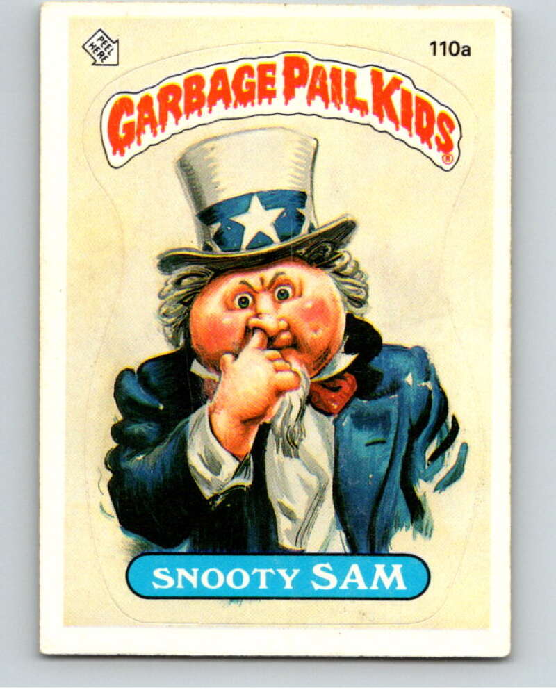 1986 Topps Garbage Pail Kids Series 3 #110a Snooty Sam   V73019 Image 1