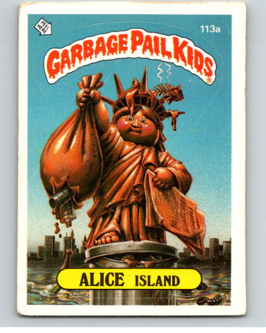 1986 Topps Garbage Pail Kids Series 3 #113a Alice Island   V73026 Image 1