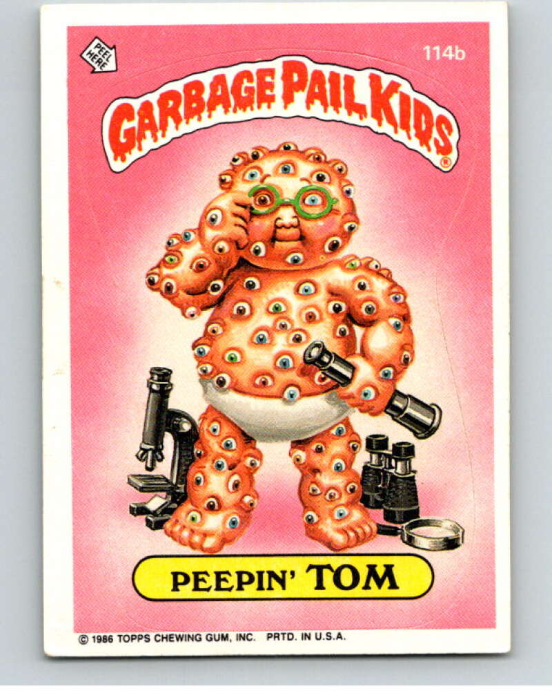 1986 Topps Garbage Pail Kids Series 3 #114b Peepin' Tom   V73029 Image 1