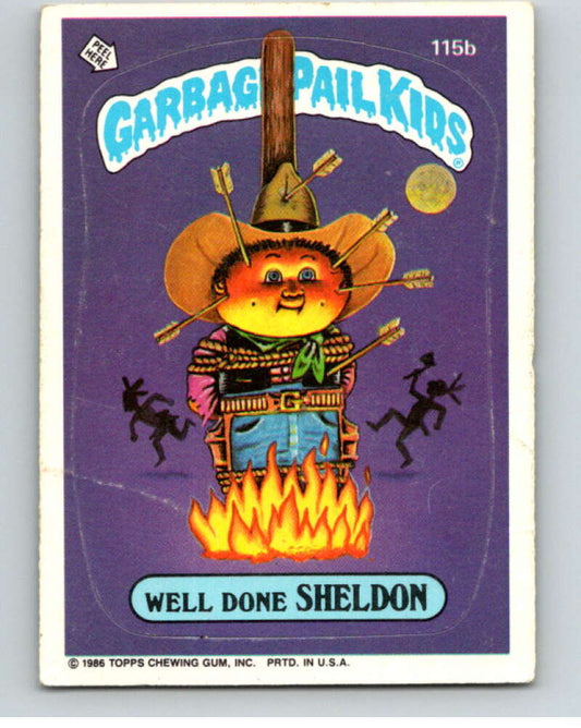 1986 Topps Garbage Pail Kids Series 3 #115b Well Done Sheldon   V73032 Image 1