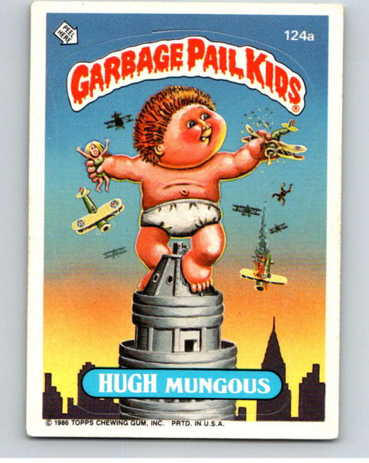 1986 Topps Garbage Pail Kids Series 3 #124a Hugh Mungous   V73054 Image 1