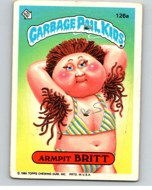 1986 Topps Garbage Pail Kids Series 4 #126A Armpit Britt   V73060 Image 1