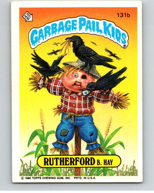 1986 Topps Garbage Pail Kids Series 4 #131B Rutherford B. Hay   V73077 Image 1