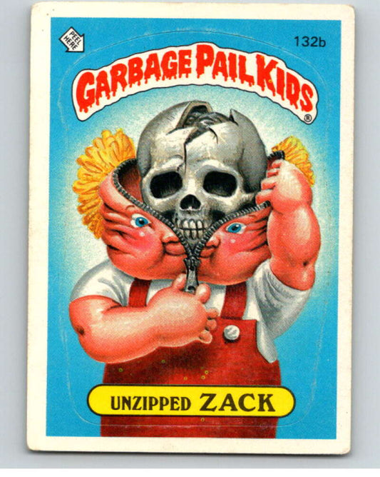 1986 Topps Garbage Pail Kids Series 4 #132B Unzipped Zack   V73081 Image 1