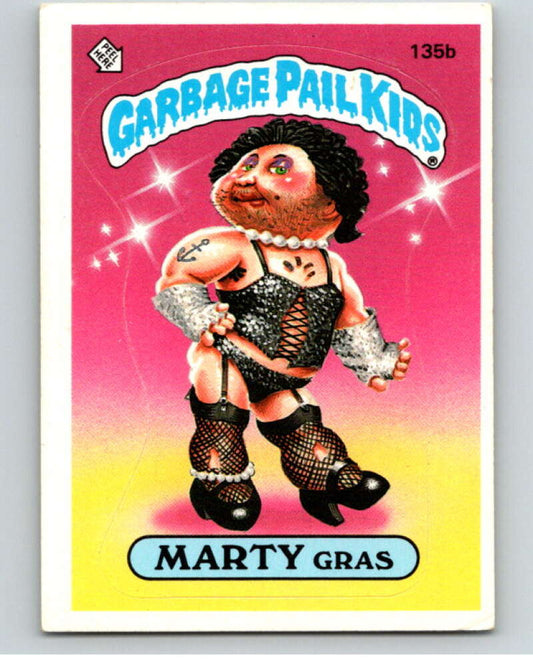 1986 Topps Garbage Pail Kids Series 4 #135B Marty Gras   V73091 Image 1