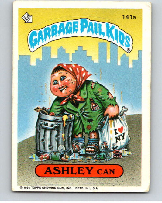1986 Topps Garbage Pail Kids Series 4 #141A Ashley Can   V73107 Image 1
