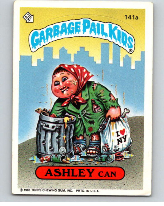 1986 Topps Garbage Pail Kids Series 4 #141A Ashley Can   V73108 Image 1
