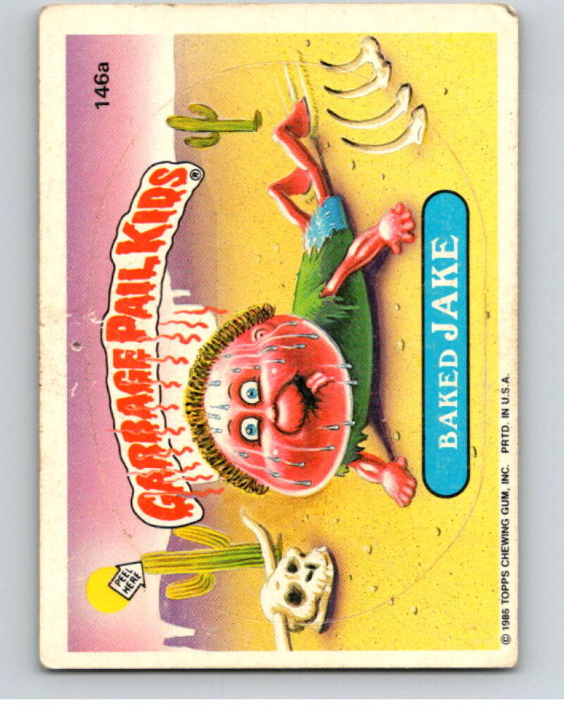 1986 Topps Garbage Pail Kids Series 4 #146A Baked Jake   V73115 Image 1