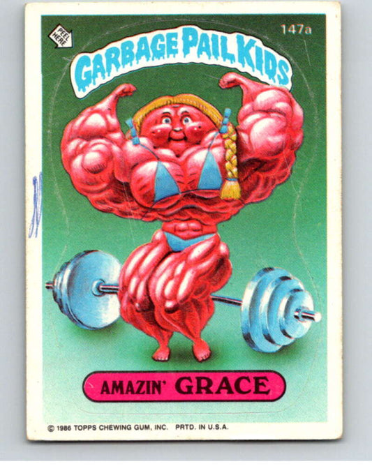 1986 Topps Garbage Pail Kids Series 4 #147A Amazin' Grace   V73117 Image 1
