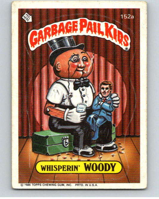 1986 Topps Garbage Pail Kids Series 4 #152A Whisperin' Woody   V73122 Image 1