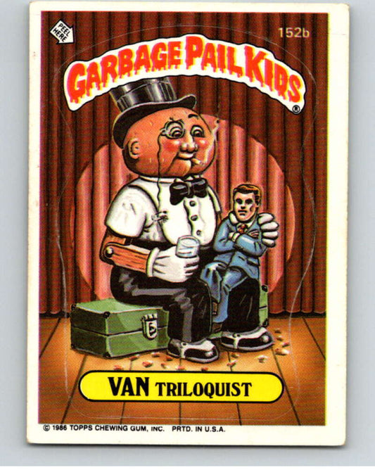1986 Topps Garbage Pail Kids Series 4 #152B Van Triloquist   V73123 Image 1