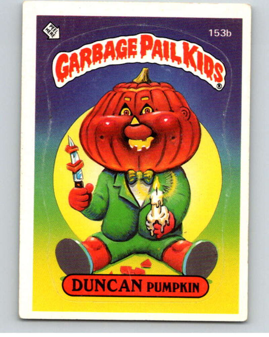 1986 Topps Garbage Pail Kids Series 4 #153B Duncan Pumpkin   V73124 Image 1