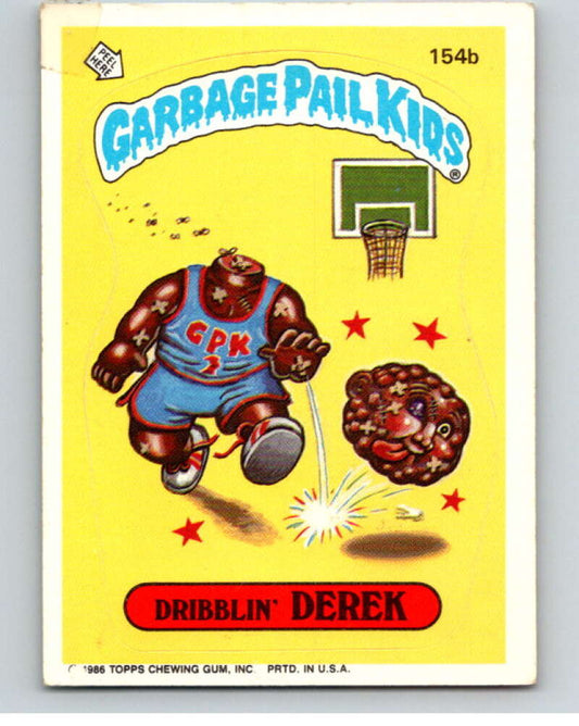 1986 Topps Garbage Pail Kids Series 4 #154B Dribblin' Derek   V73126 Image 1