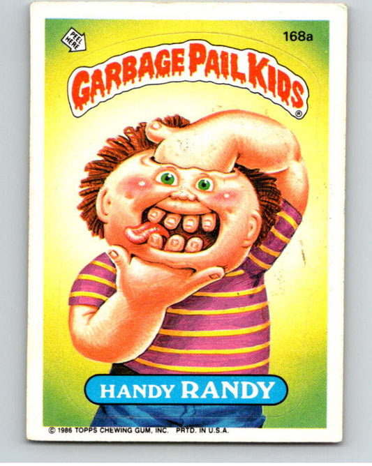 1986 Topps Garbage Pail Kids Series 5 #168A Handy Randy   V73148 Image 1