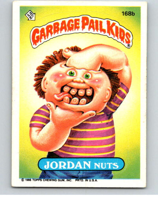 1986 Topps Garbage Pail Kids Series 5 #168B Jordan Nuts   V73150 Image 1
