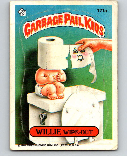1986 Topps Garbage Pail Kids Series 5 #171A Willie Wipe-Out   V73158 Image 1