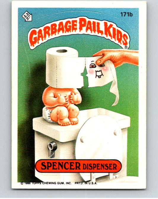 1986 Topps Garbage Pail Kids Series 5 #171B Spencer Dispenser   V73159 Image 1
