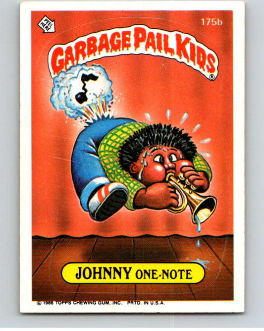 1986 Topps Garbage Pail Kids Series 5 #175B Johnny One-Note   V73169 Image 1
