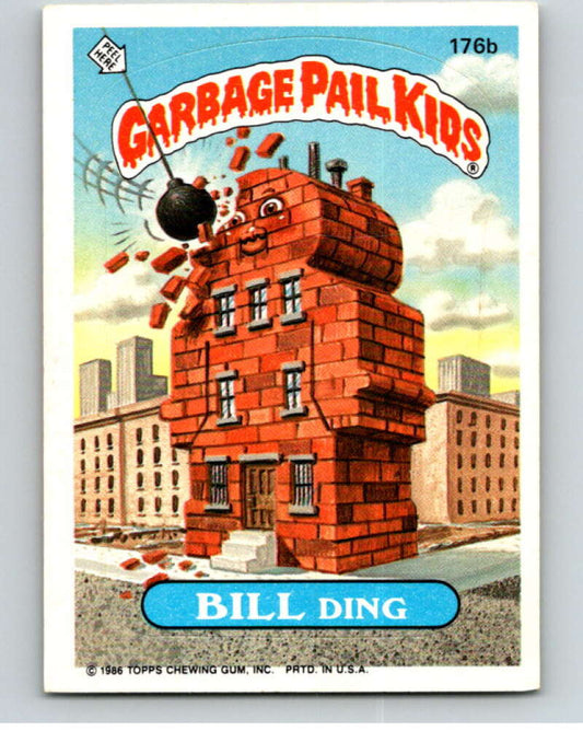 1986 Topps Garbage Pail Kids Series 5 #176B Bill Ding   V73171 Image 1