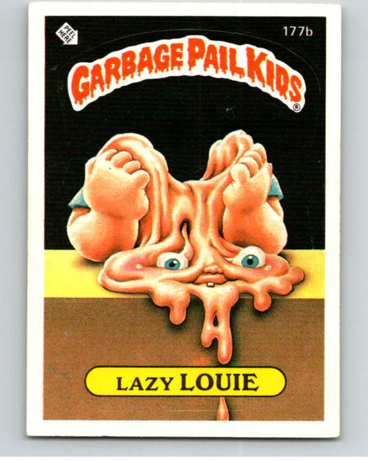 1986 Topps Garbage Pail Kids Series 5 #177B Lazy Louie   V73173 Image 1