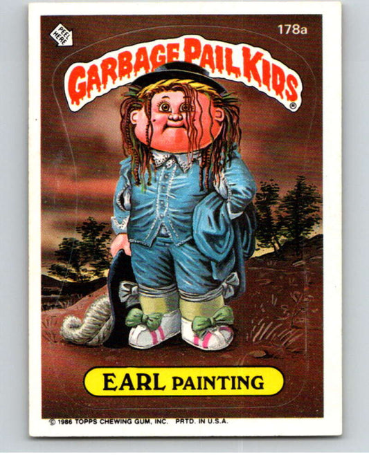 1986 Topps Garbage Pail Kids Series 5 #178A Earl Painting   V73174 Image 1