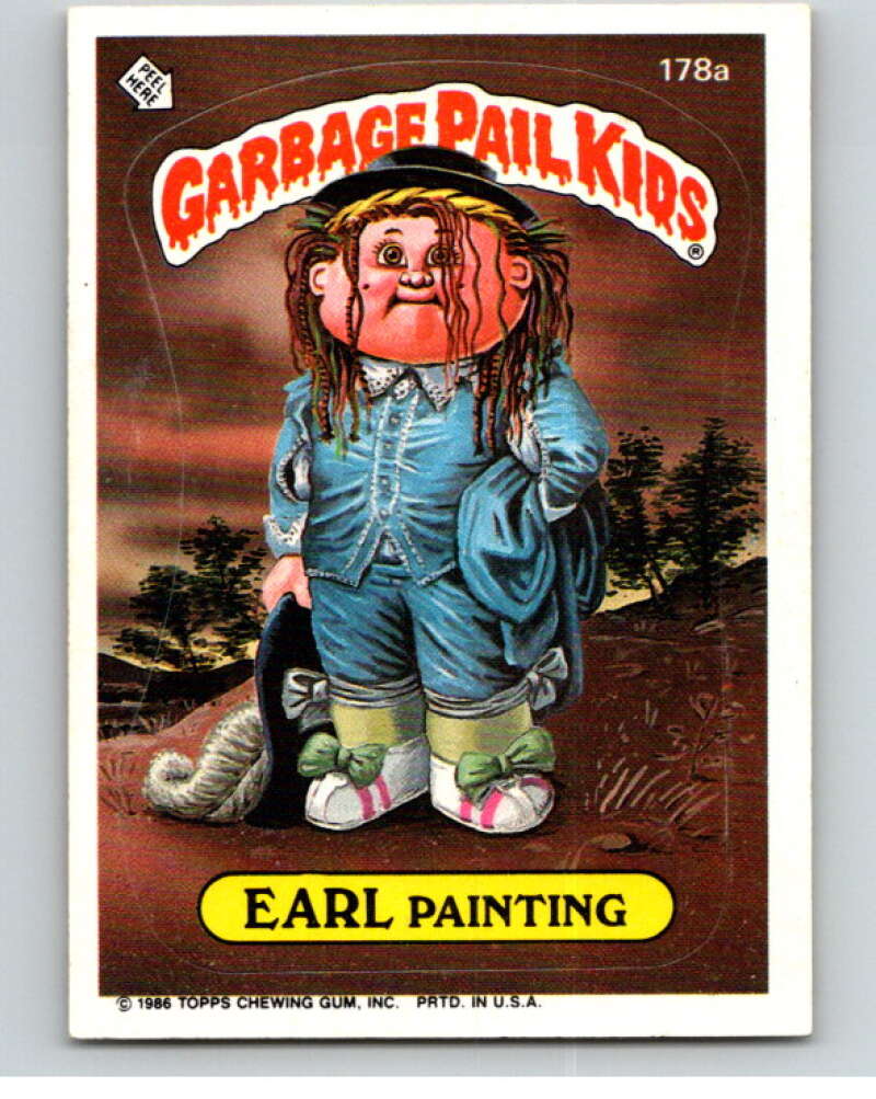 1986 Topps Garbage Pail Kids Series 5 #178A Earl Painting   V73174 Image 1
