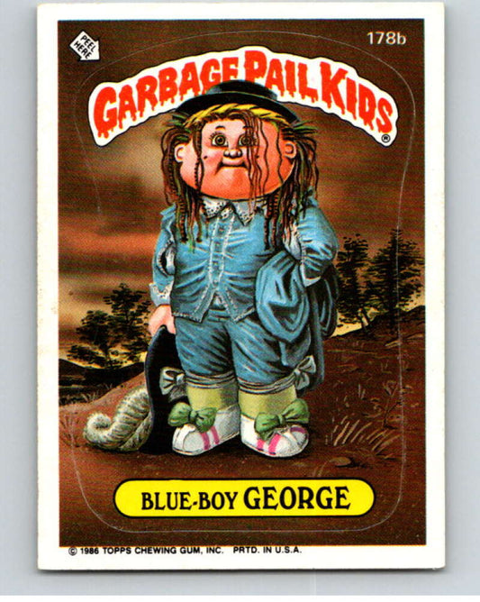 1986 Topps Garbage Pail Kids Series 5 #178B Blue-Boy George   V73177 Image 1