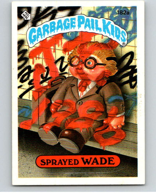 1986 Topps Garbage Pail Kids Series 5 #182A Sprayed Wade   V73186 Image 1