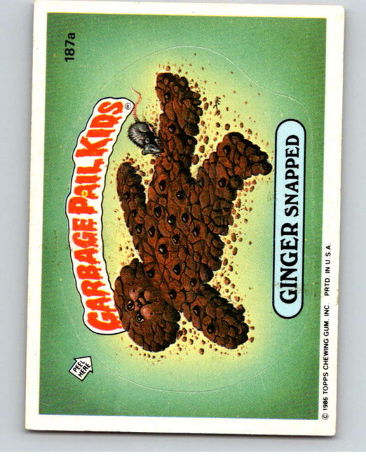 1986 Topps Garbage Pail Kids Series 5 #187A Ginger Snapped   V73197 Image 1
