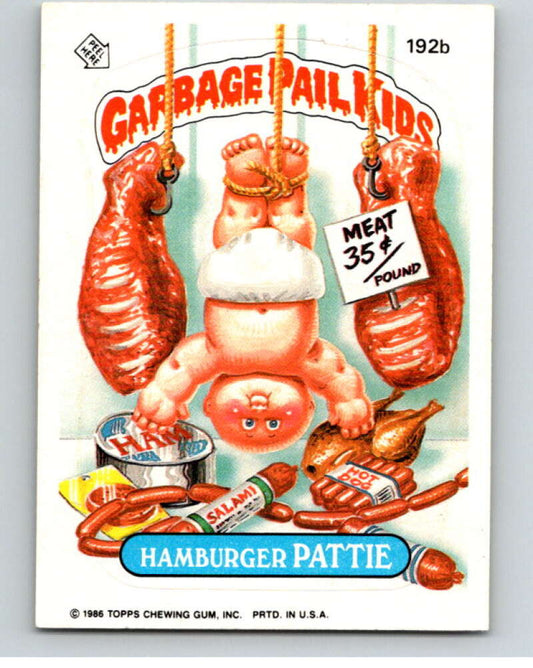1986 Topps Garbage Pail Kids Series 5 #192B Hamburger Pattie   V73211 Image 1