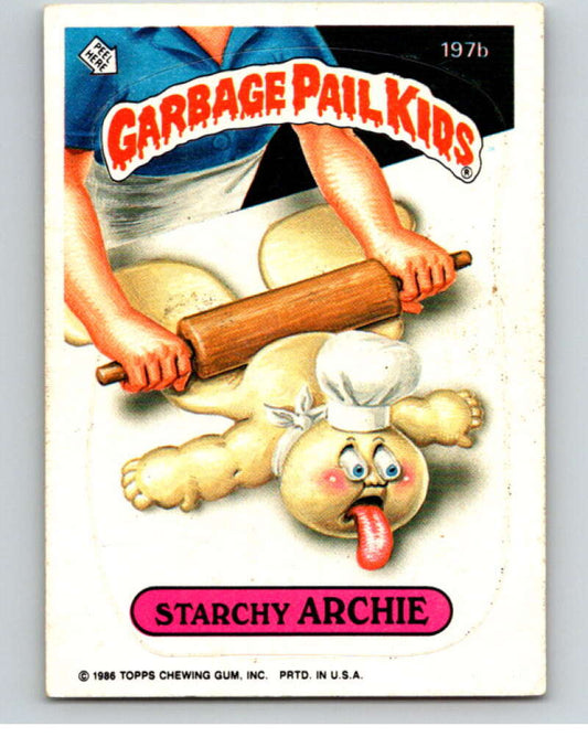 1986 Topps Garbage Pail Kids Series 5 #197B Starchy Archie   V73227 Image 1