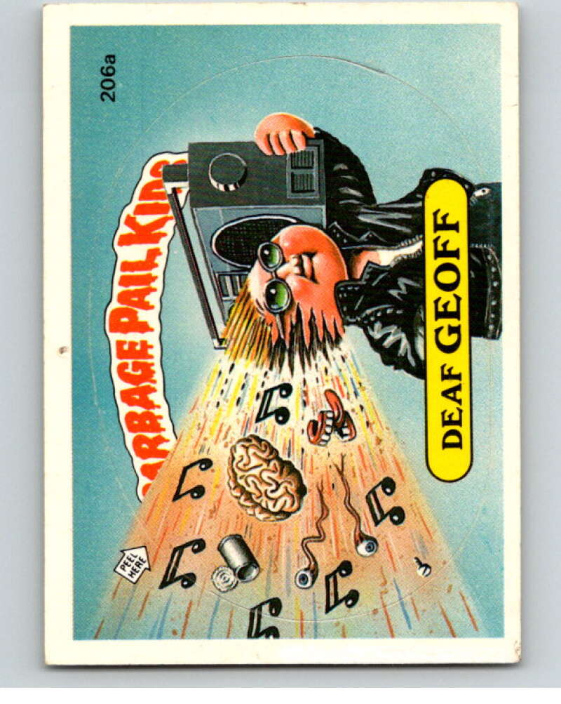 1986 Topps Garbage Pail Kids Series 5 #206A Deaf Geoff   V73247 Image 1