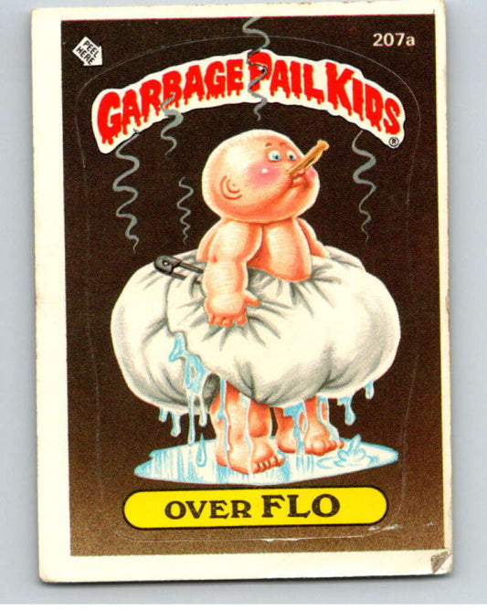 1986 Topps Garbage Pail Kids Series 6 #207A Over Flo   V73249 Image 1